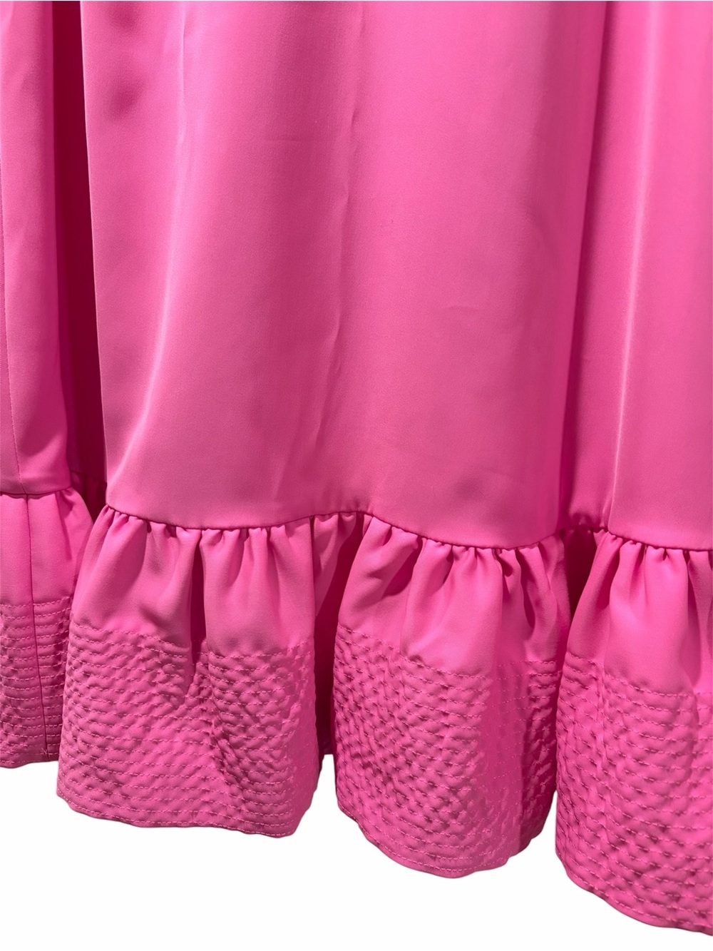 Cynthia Rowley Sleeveless Pink Ruffled Hem Shift Dress - Picture 2 of 6